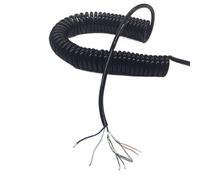 Câble Cordon 6 Conducteurs Câble Spiralé Fil Blindé Paire Torsadée Réseau Fil à Ressort 20awg Câble D’Alimentation Télescopique élastique Extension en Spirale, Spring Wire, Stretch 8 Meter