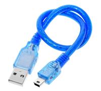 Câble Cordon de Charge et Données USB 2.0 Type A Vers Mini B 5 Broches Pin Mâle 30 cm Bleu Compatible Nano V3.0