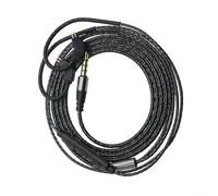 Câble coudé de 0,78 mm pour casque avec microphone prenant en charge le fonctionnement mains libres, activation vocale et sortie audio constante (noir)