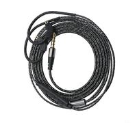 Câble coudé pour casque audio en PVC à 2 broches de 0,78 mm - Noir - 130 cm