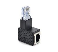 Câble coudé Rj45 mâle vers femelle 90 degrés adaptateur LAN extension cristal pour tête DSL