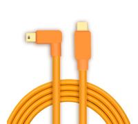 Câble Coudé Usb Usb-C À Usb2.0 Mini 5 Broches 1.5m-10m (Orange Haute Visibilité),Pour Prise De Vue En Ligne,Pour 5d2 5d3 80d 6d - Type Ca-B05-8m