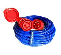 Câble courant fort 16A H07BQ-F 5x2,5 IP44 polyuréthane orange/bleu/vert 5-50m