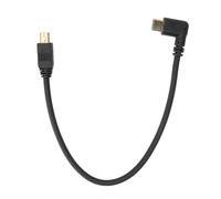 Câble court USB-C vers micro-USB B pour périphériques de stockage externes, connecteur coudé à 90 avec fonctions de transfert de données et
