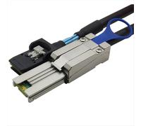Câble cuivre Mini SAS 26 broches SFF-8088 vers SFF-8087 36 broches, 2 m, bicolore, haute qualité, compatible 12 Gbps