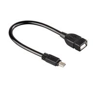 Câble d´adaptation USB-2.0, mini USB B mâle - USB A femelle, noir