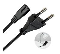 Câble d’Alimentation 2m Type C Fiche Européenne vers Prise Femelle C7 - Câble de Puissance pour TV, Blu-Ray, DVD, Récepteurs, Appareils Électroménagers, Noir