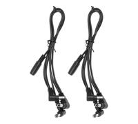 Câble D’Alimentation 9v DC pour Pédales D’Effets Guitare 1 vers 3 | Sorties Séparées Isolées, Fiche Coudée, Gaine PVC Renforcée, pour Pédalier et Prises Dc, Noir