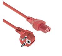 Câble d’Alimentation ACT CEE7/7 à C15, 1,5 m à Prise d’Appareil Chaud C15, Rouge - AK5284