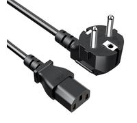 Câble d’Alimentation C13 2 m pour PC et Moniteur d'ordinateur écran | Cordon secteur Ice 320 C13 pour PC,Moniteur, TV LG Vizio, imprimante,projecteur et haut-parleur,câble d'appareil Froid - Noir