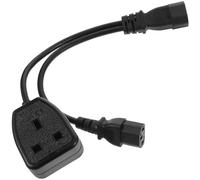Câble D’Alimentation C14 vers C13, Rallonge Iec UK 3 Broches Noire | 10a 250v, Cuivre Pur et Pvc, Usage Atelier ou Baie, Portable et Anti Traction