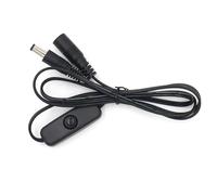 Câble d ' Alimentation DC5, 5 x 2, 1 mm sans Soudure avec interrupteurs à Bouton-Poussoir pour installations de caméras à lumières LED
