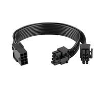 Câble d ' alimentation GPU 8 broches, câble modulaire de carte graphique 8 broches femelle à deux 6 + 2 broches mâles 22CM mâle
