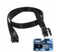 Câble d’Alimentation GPU 8 Broches, Câble PCIE 6+2 pour Carte Graphique, Adaptateur pour Carte Graphique, ATX 8 Broches Vers PCIe 60cm, Fil 18AWG, Gaine Tressée et Thermorétractable pour PC Gaming