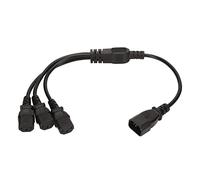 Câble d’Alimentation IEC 320 C14 vers 3 x C13, Adaptateur Universel à Double Sortie, Cordon d’Alimentation mâle C14 vers 3 Femelles C13, 10 A, 125 V, pour PC, moniteurs et