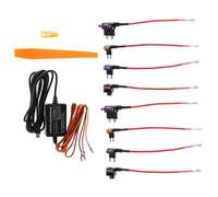 Câble D’Alimentation pour Caméra Embarquée Voiture 12v-24v vers 5v ABS | Protection Contre la Décharge Batterie, Surveillance Parking, Kit avec 8 Fusibles, Usage Quotidien