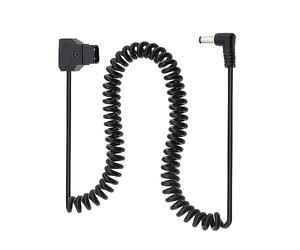 Câble d ' Alimentation pour moniteurs, câble enroulé à Angle Droit, d-Tap à DC5.5x2.1MM, pour caméra Bmcc Bmpc, Cordon d ' Alimentation, Fil Non étiré de 35cm