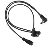 Câble D’alimentation Prise Coudée en Chaîne D’effet Guitare, 9v | Adaptateur de Dérivation Trois, Boîtier Lisse Noir, pour Pédalier et Scène, Gestion Simple