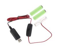 Câble d ' Alimentation USB de Type C 4.5V AM3 / LR6 / AA, Batterie factice, avec Interrupteur, pour Radio, lumière LED, Clavier Jouet, remplacer 3 Piles