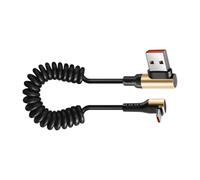 Câble d ' alimentation USB Type C avec, Side curved USB | Conception à ressort solide avec connecteurs coudés pour téléphones, tablettes, ordinateurs portables et appareils