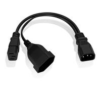Câble D’Alimentation Y-Splitter Iec 60320 C14 Vers C13 + Prise Euro Cee7/16, 250V 10A Feu De Position Latérale Camion Adaptateur É