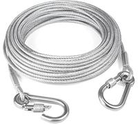 Câble D’Attache pour Chien Câble pour Chariot pour Chiens Chien D'arrêt 15m de Laisse pour Chien Laisse pour Le Jardin Le Camping L’extérieur