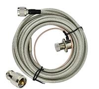 Câble d’extension coaxial de qualité supérieure, câble d’extension vidéo coaxial avec connecteur mâle-femelle, câble RF à tête N plaquée or pour antenne TV et récepteur satellite, (Avec adaptateur)