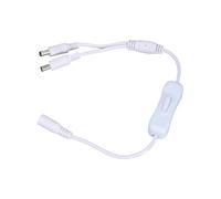 Câble d ' Extension d ' Alimentation DC5521, séparateur en Y 5.5x2.1mm Femelle à Double mâle avec Interrupteur pour CCTV et LED, Cordon d ' Alimentation LED de 37CM