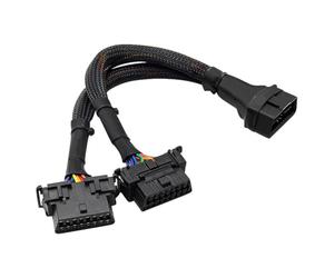 Câble d ' extension de connecteur à 16 broches, faisceau divisé en | Adaptateur tressé de 300 mm pour le dépannage de voiture, utilitaire de service