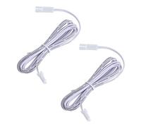 Câble d’Extension LED 2m Blanc Lot de 2 - Câble de Connexion avec Fiche pour Éclairage LED 12V/24V - LED Flexible, Durable et Universel pour Cuisine, Plafonnier, Armoire, Maison