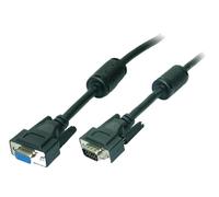 Cable D-Sub 15pin HD femelle D-Sub 15pin HD prise male 1.8m - Noir