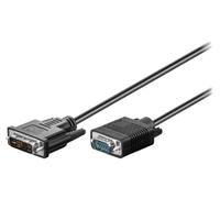 Cable D-Sub HD male DVI-I male 1m noir