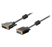 Cable D-Sub HD male DVI-I male 2m noir
