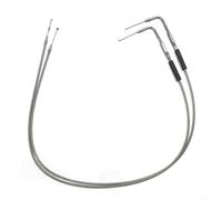 Câble d'accélérateur tressé argenté pour Xl883 XL1200 X48 pour Softail pour Breakout, kit de fil de gaz en acier inoxydable, ligne de contrôle durable et résistante à l'usure pour guidon personnalisé