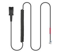 Câble d'adaptateur pour Casque Téléphone RJ9 pour Plantronics Casques de déconnexion rapide U10P-S Câble QD compatible avec Yealink T20P T21P T23G T46G T48G T42S T46S Avaya 1608 9608 Panasonic Snom