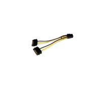 StarTech Câble adaptateur d'alimentation 2x SATA vers PCIe 6 broches – 15 cm