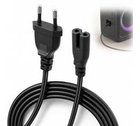 Câble d'alimentation 2 broches, fiche Euro vers IEC C7 femelle, 150 cm | Compatible avec JBL Partybox 110 310 710, comme câble d'alimentation pour PS5 et Xbox Series ainsi que Samsung TV