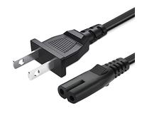 Câble d'alimentation 2 m à 2 broches pour Sony PS5/PS4/PS3, Xbox Series S/X, Xbox One S/X, PlayStation 5 4 3, TCL Roku Smart TV 81,3 cm, 101,6 cm, 109,2 cm, 127 cm, 139,7 cm, 152,4 cm, 165,1 cm, 19,2