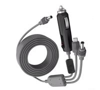 Câble d'alimentation 3 en 1 DC vers USB-C/DC Boost pour voiture avec prise en charge du protocole PD, double entrées USB, cordon étanche à charge rapide de 100 W pour Starlink pour mini antenne pour