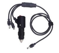 Câble d'alimentation 3 en 1, Port USB C 12 V/24 V, Prise Allume-Cigare CC, Cordon de Charge pour Mini-antenne parabolique, téléphone, Tablette, Camion, Bateau, Caoutchouc, cuivre (5m)