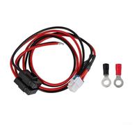 Câble d'alimentation 30 A 1 m pour ICOM IC-7000/IC-7600, Yaesu FT-450, Kenwood pour radios à ondes courtes TS-480 avec fil 12 AWG et fusible 4 broches