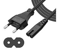 Câble d'alimentation 3m Noir EU,Cable Alimentation c7 2 Pin Figure 8 fiche Bipolaire Cord pour PC Monitor,DVD,Imprimante,Samsung Philips LG Sony TV,PS5,PS4,PS3,Microsoft Surface Go/Laptop/Book,HP Envy