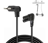 Câble d'alimentation 3m Noir EU Euro 2 Fiche Plug à Angle Droit C7 Figure 8 Cordon pour Samsung Philips Toshiba LG SonyMonitor TV PS5 Imprimante Sharp Panasonic LED Flat TV Sky Box, Sky Plus + HD Box