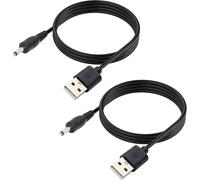 Câble d'alimentation 5 V DC,USB 2.0 mâle vers DC 3,5 mm x 1,35 mm mâle Cordon d'alimentation pour routeur,haut-parleur et plus encore,2 m (lot de 2)