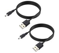 Câble d'alimentation 5 V DC, USB 2.0 mâle vers DC 3,5 mm x 1,35 mm mâle Cordon d'alimentation pour routeur, haut-parleur et plus encore, 2 m (lot de 2)