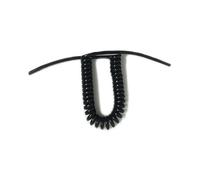 Câble d'alimentation à Ressort rétractable carré 2 noyaux de .5mm, Ligne .5 mètres, 7, Fil Cordon en Spirale Noir et Blanc for l'extérieur(Black,Stretch 2.5 Meter)