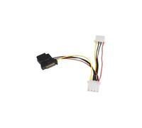 Câble d'alimentation adaptateur SATA vers LP4 avec 2 LP4 supplémentaires - Adaptateur secteur - alimentation interne 4 plots (F) pour alimentation