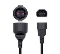 Câble d'Alimentation Aisens A132-0467 Noir C14 25 cm