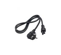 Câble adaptateur Akyga alimentation [1x Prise mâle + contact de protection - 1x Fiche femelle (forme de trèfle) C5] 1.00 m noir