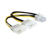 - Câble d'alimentation - Alimentation PCIe de 6 broches (F) pour alimentation interne 4 plots (M) - 15 cm